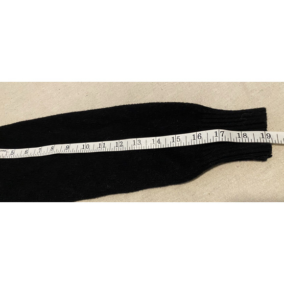 Rae Dunn Black Love Sweater Womens Size Medium Knit Crewneck Pullover Sweater - Picture 9 of 10